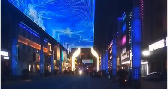 LEDを用いた街の風景